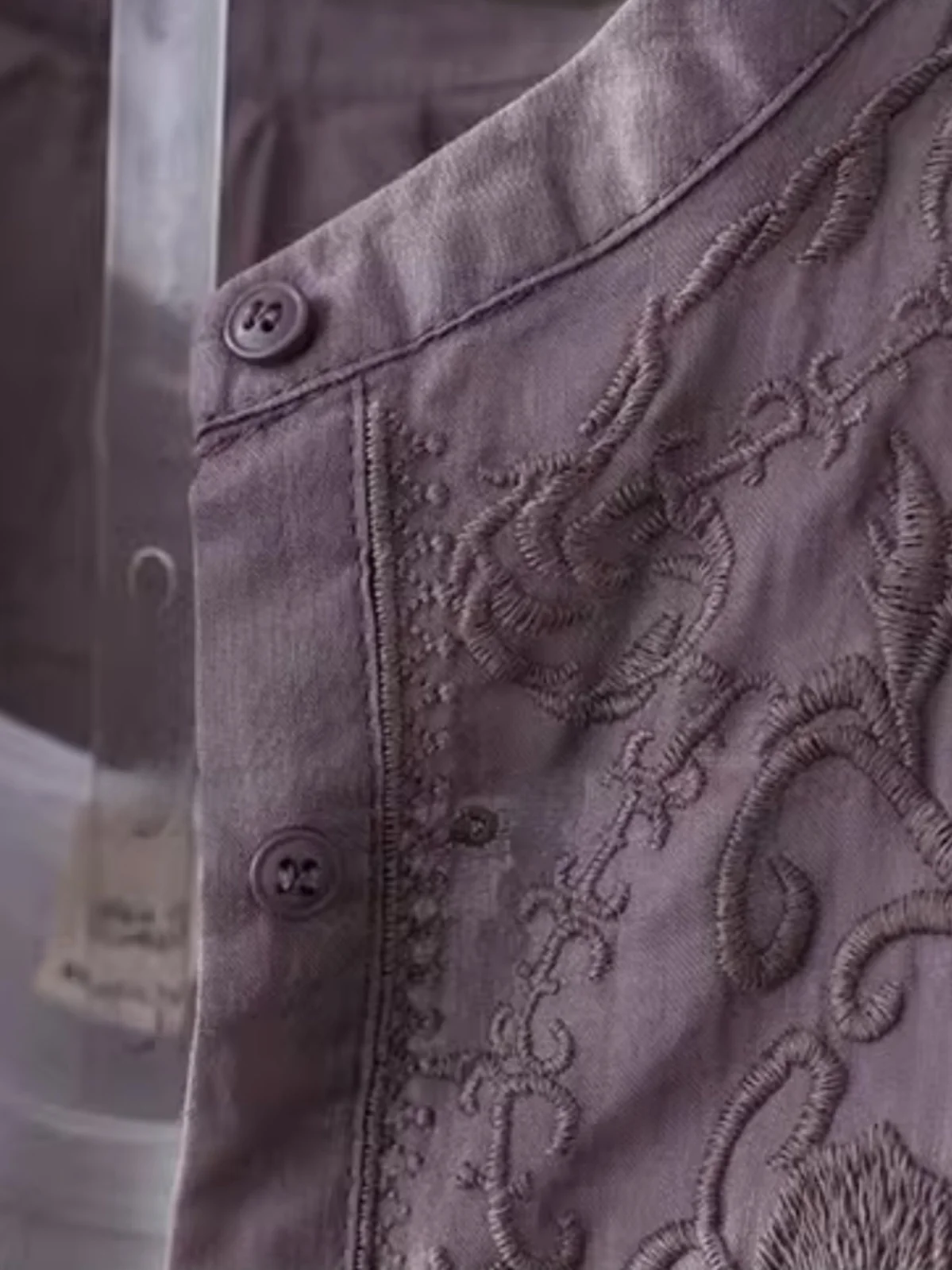 Retro Artystyczna Haftowana Lniana Sukienka Midi Duży Rozmiar Damska Asymetryczna Cienka Ochrona Przed Słońcem Otwarta...