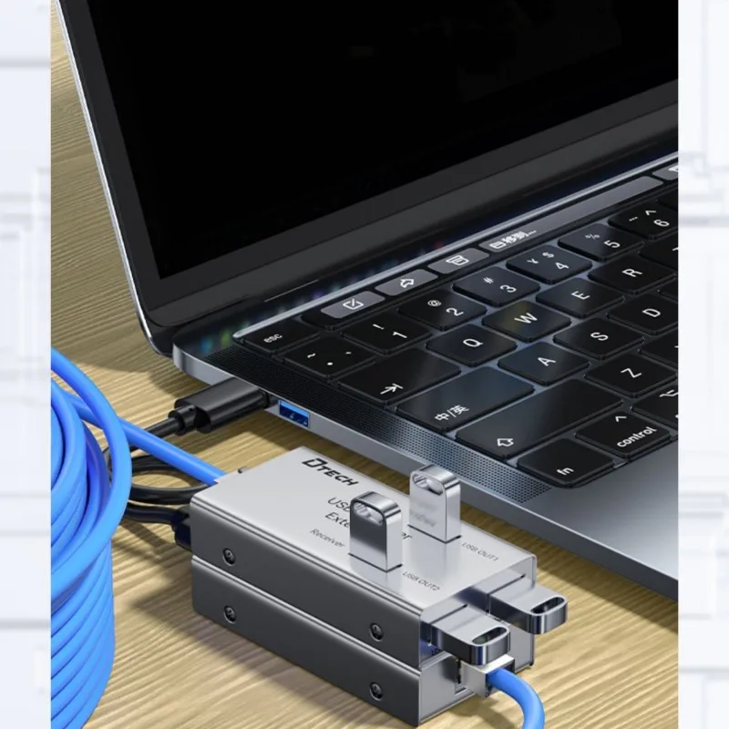 DTECH Hot Selling USB 2.0 Extender Via Cat5e/6e Cable up to 50m with 4ports Output for Audio and Video Equipments