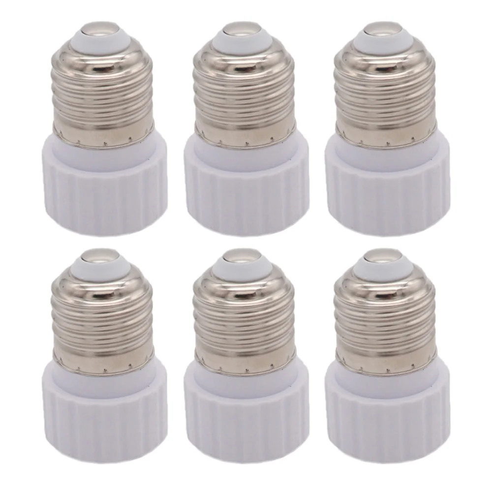 

6 Pcs E27 to GU10 Lamp Holder Adapter Converter Light Bulb Socket Adoaper Plastic