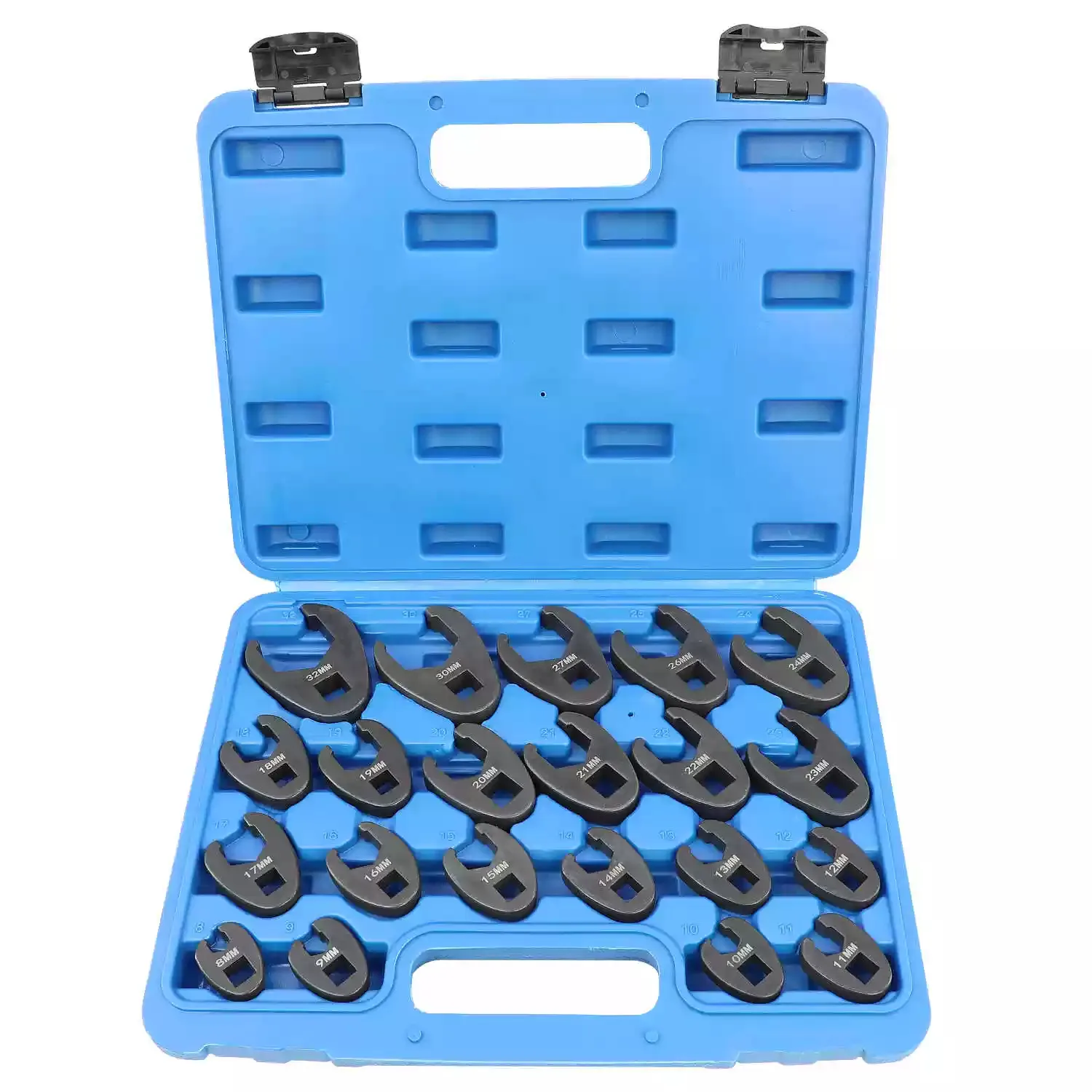 

For 21 - Piece Open - End Wrench Head Set - Oil Pipe, Grid Wrenches - 3/8 Mid Fly, 8 - 32mm Sizes