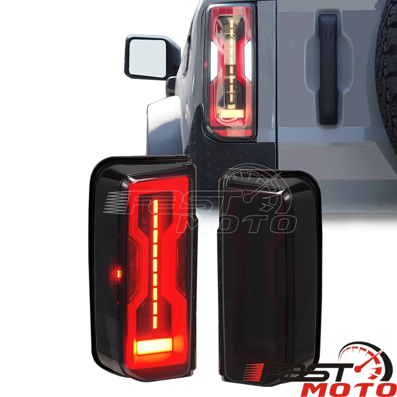 Car LED Taillight Tail Light LED Rear Lamp Brake Lamp Reverse Dynamic Turn Signal For Ford Bronco 4-Door 2/4 Door 2-Door 21-24