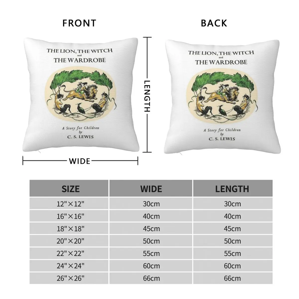 The Lion The Witch And The Wardrobe Square Pillowcase Polyester Linen Velvet Creative Decorative Throw Pillow Case Home Cover