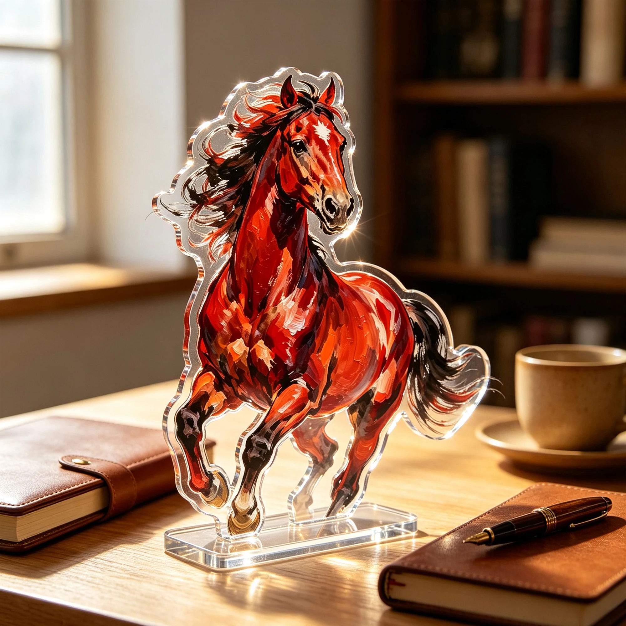 1PC Horse Lover Premium Galloping Horse Festival Gift Plaque