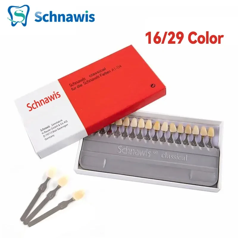 Dental Tooth Whitening Guide Dental Material 16/29Colors Tooth Model Colorimetric Plate Tooth Shape Design For Beauty Device