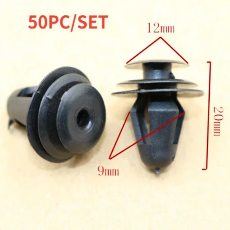 

50 PCS Fastener Clip Car Body Push Retainer Pin Rivet Bumper Door Panel Retainer