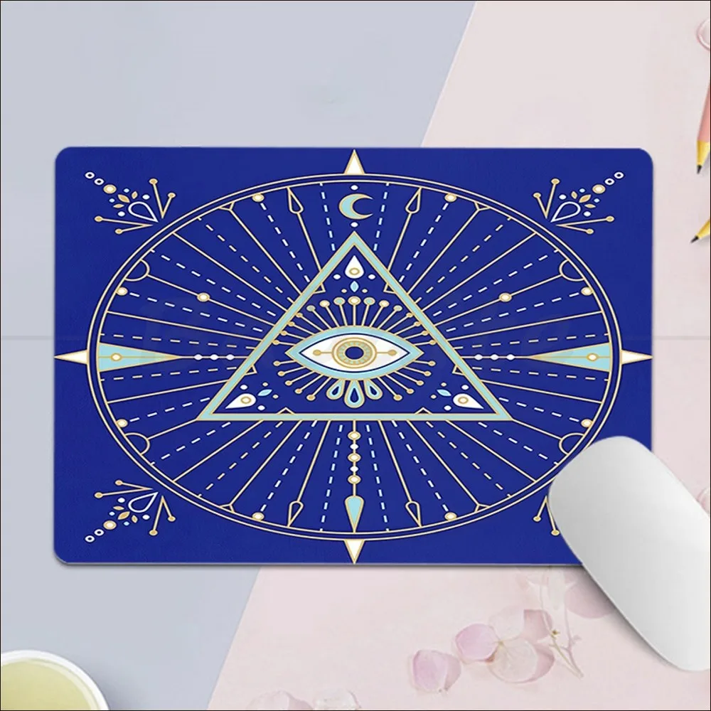 Funny Turkish Lucky Blue Evil Eye Mousepad girl pad Keyboards Mat Rubber Desk Mat Size for large Edge Locking Game Keyboard Pad