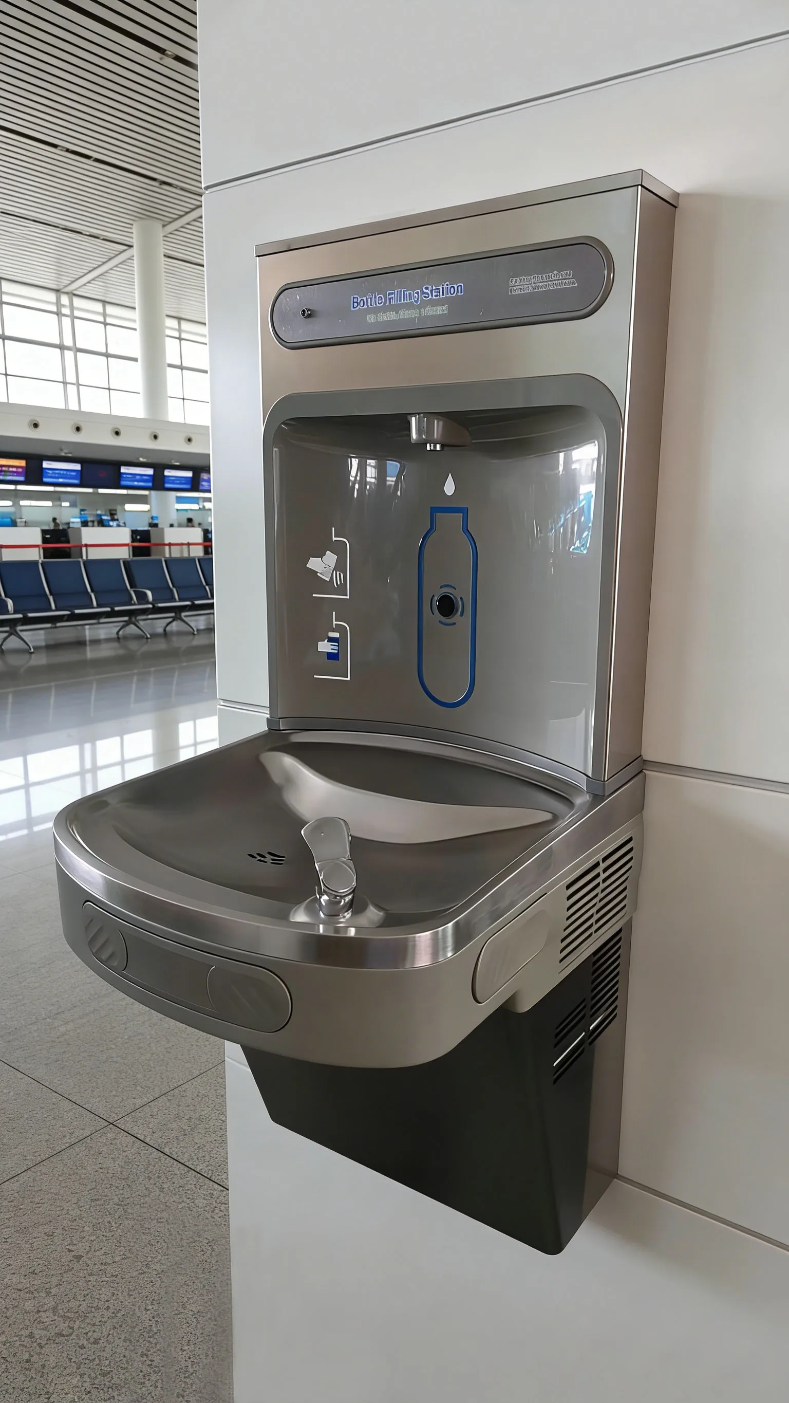 KM35-2 Stainless Steel Commercial Drinking Fountain Wall Mounted Water Cooler Direct Water Dispenser for Home/Hotel/School view 3