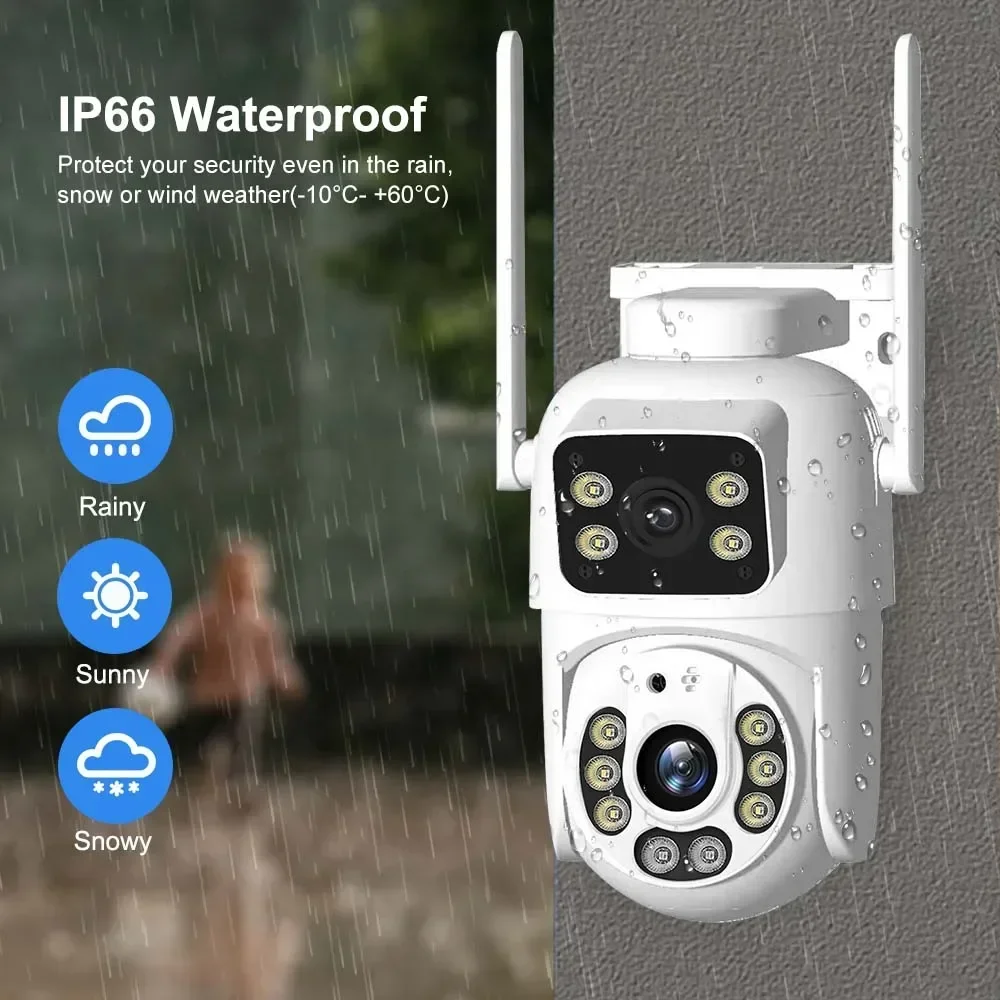 1080P IP Camera Dual Lens WIFI Dual Screen 720P Motion Detection Outdoor CCTV Security Protection Video Surveillance Hopeway APP