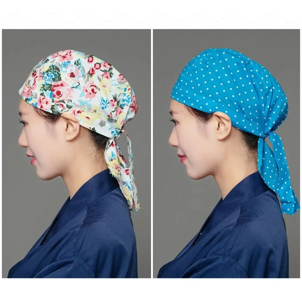 주방 용품 면화 주방 작업 모자 조정 가능한 일본식 요리사 모자 클래식 방진 웨이트리스 모자 남여