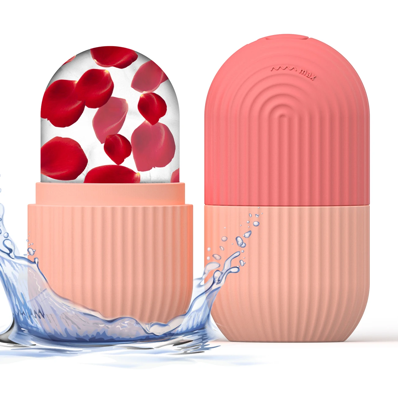 1 molde de silicone para cubos de gelo facial para beleza e cuidados com a pele, rolo de gelo facial de silicone