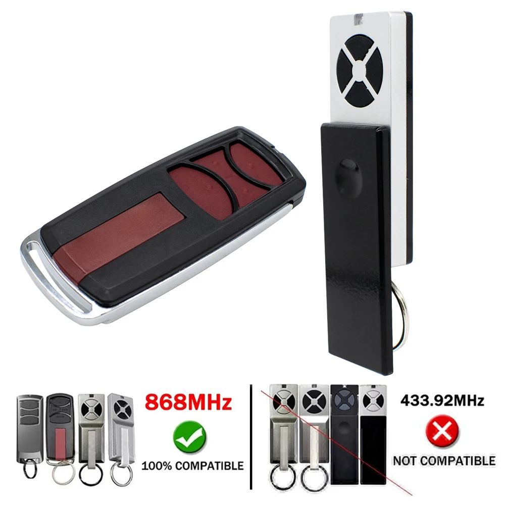 EM960 868MHz TX4EVF TX2REV TX4REV TX4REVF Garage Door Remote Control 868 MHz Gate Keyfob Transmitter Door Opener