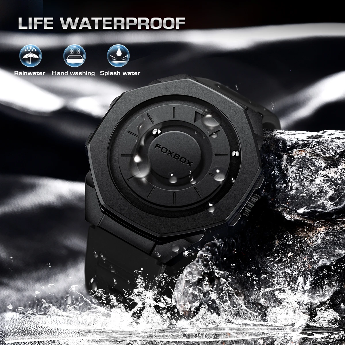 2025 جديد ساعة رجالية FOXBOX العلامة التجارية الأصلية الفاخرة المتداول حبة تصميم ساعات يد كوارتز للرجال موضة مقاوم للماء ساعة الرجال