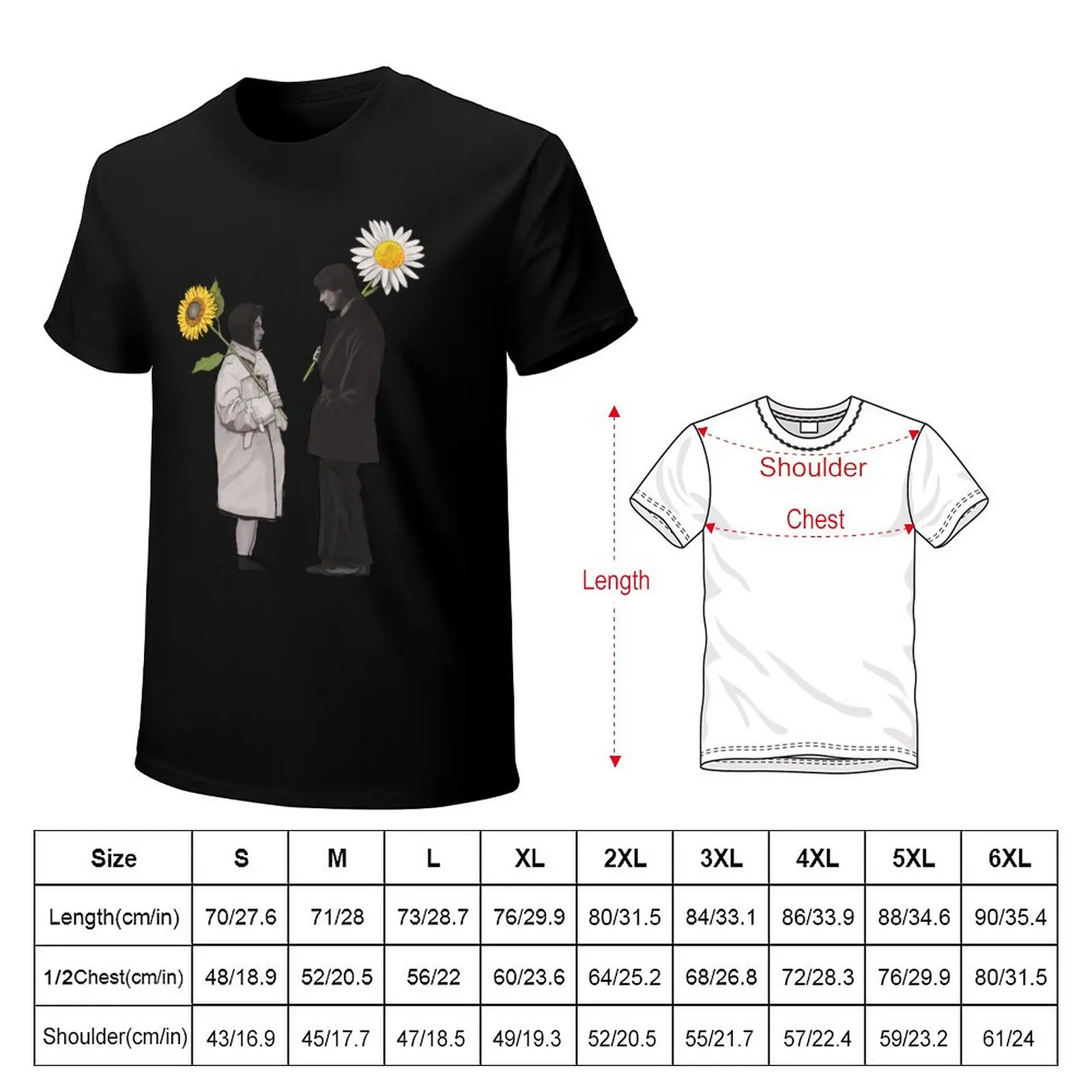 Harold and Maude / Daisy and Sunflower T-Shirt korean fashion Short sleeve tee sweat shirt Men's cotton t-shirt