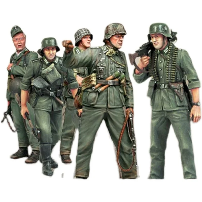 

1:35 Ratio Die-cast Resin 5 German Soldiers InNeed To Assemble and Color By Themselves