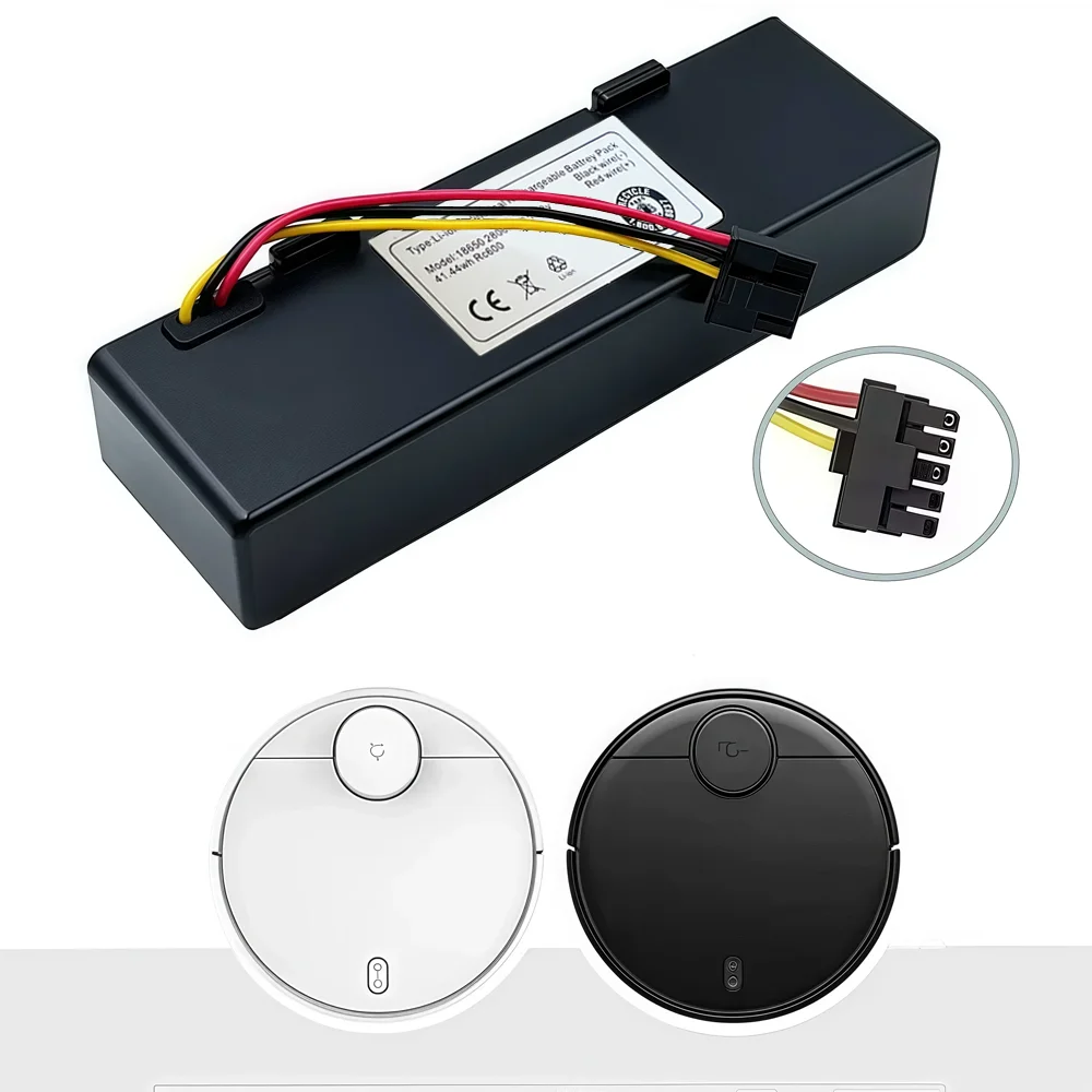 14.8V 6800mAh 18650 4S1P Sweeper Battery for Xiaomi Mijia Mi Robot Vacuum-Mop P Sweeping Mopping Robot STYTJ02YM Li-ion Battery