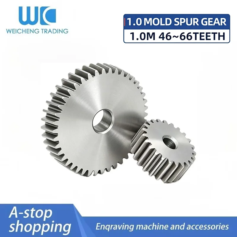 Precision 1M Module Spur Gear 46–66T With Process Hole For Industrial Motor Transmission Custom Machined