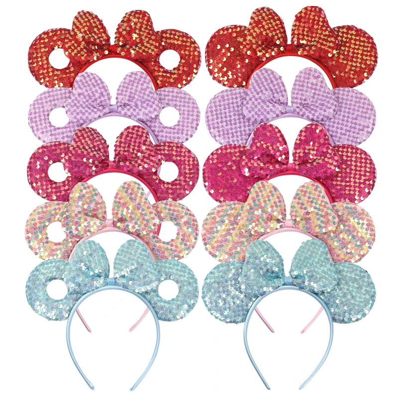 

1pc Elegant Disney Hairband Mickey Minnie Mouse Ear Doughnut Headband Daily Party Birthday Wear Fashion Women's Hair Accessories