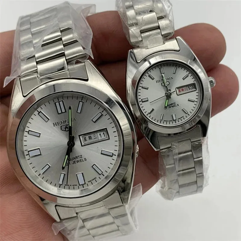 

Цельнометаллические часы с большим циферблатом, цифровым двойным календарем, водонепроницаемые, мужские и женские, механизм 2035.