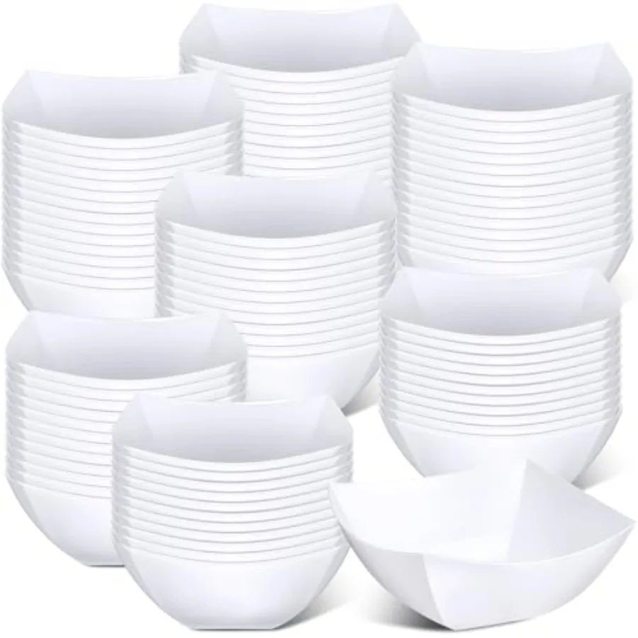 

100 Pcs Square Plastic Bowls Plastic Serving Bowls Disposable Chip Containers for Parties Snack Fruit Candy Containers for Cand