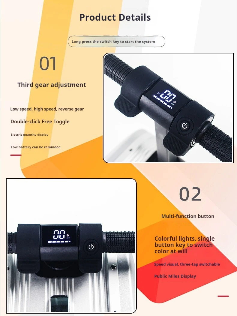 Bagagem elétrica Rideable trole case de cabine inteligente de 20 polegadas Bagagem com bateria recarregável