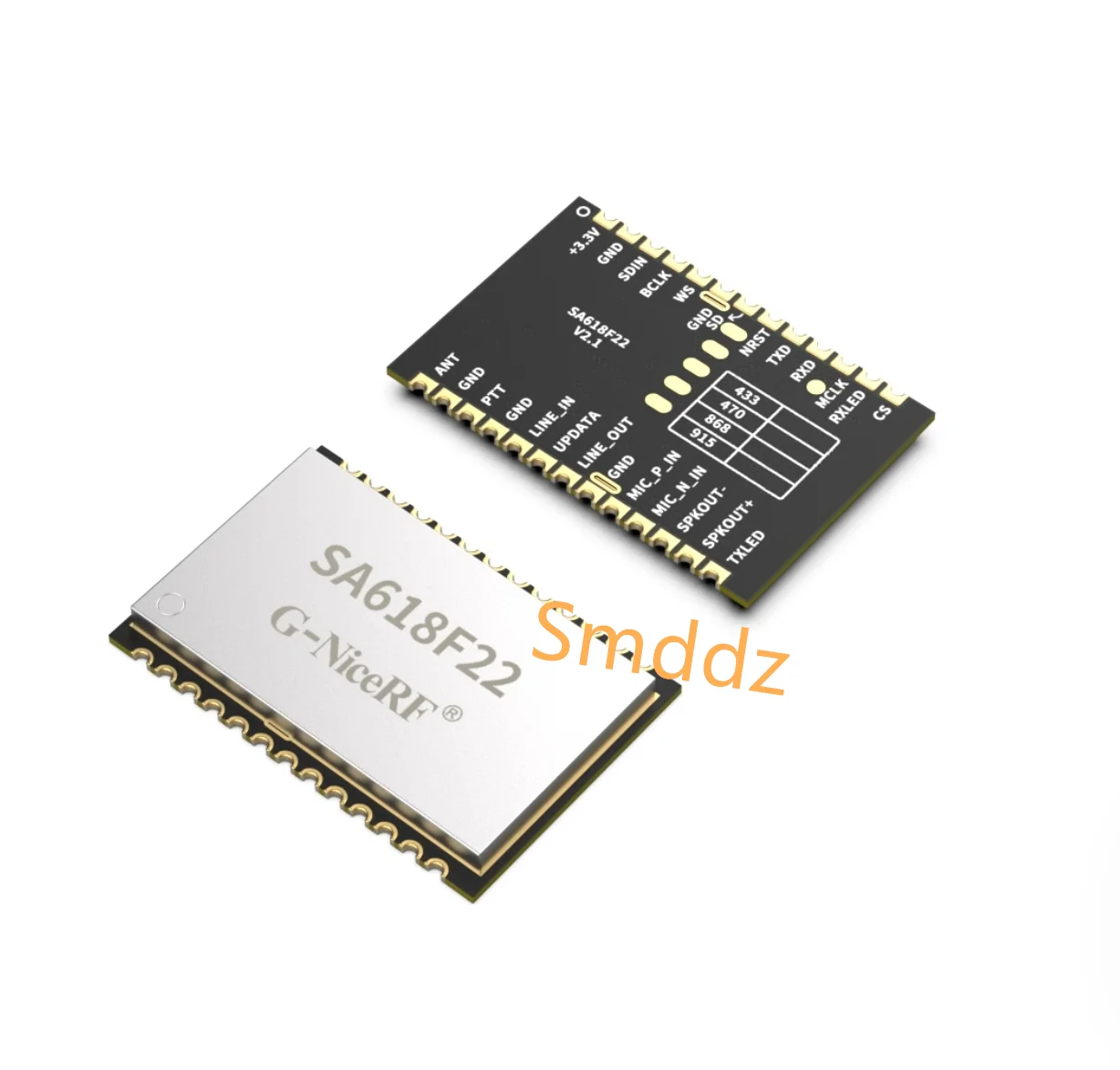 1 piece, wireless audio transmission module, SA618F22 full duplex relay digital voice intercom module