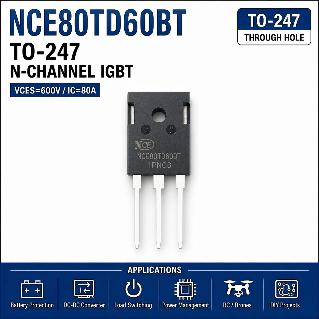 (10 Pcs) NCE80TD60BT TO-247 80TD60BT - FS Trench IGBT 600V 160A 1.7V