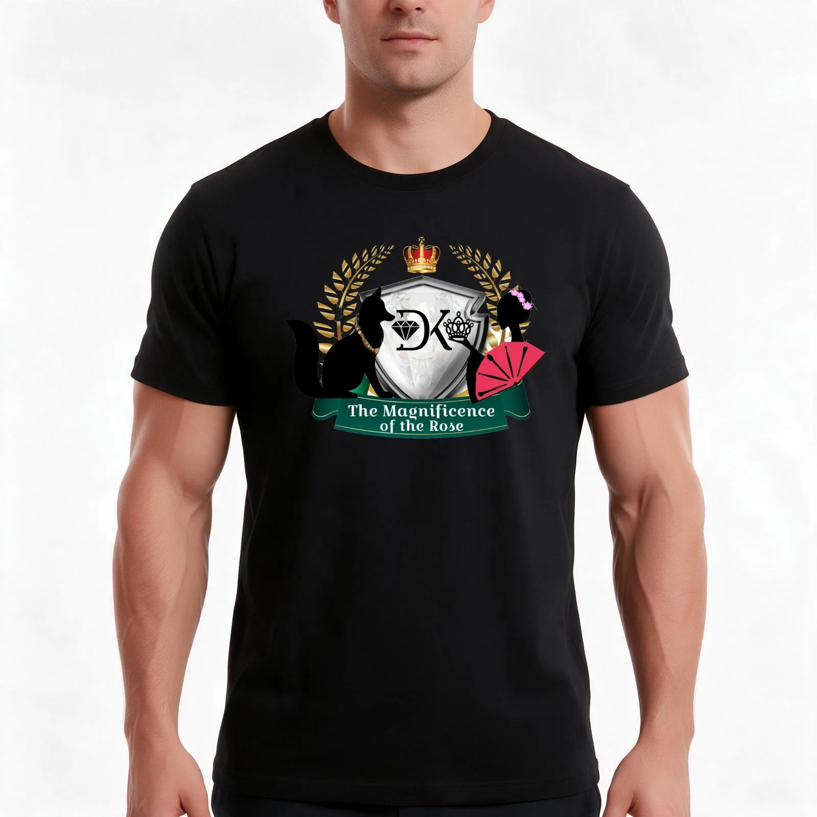 Magnificence of the Rose T-Shirt Summer Casual Cotton Tee Oversized Streetwear Tops Vintage Graphic Print Unisex Men Women