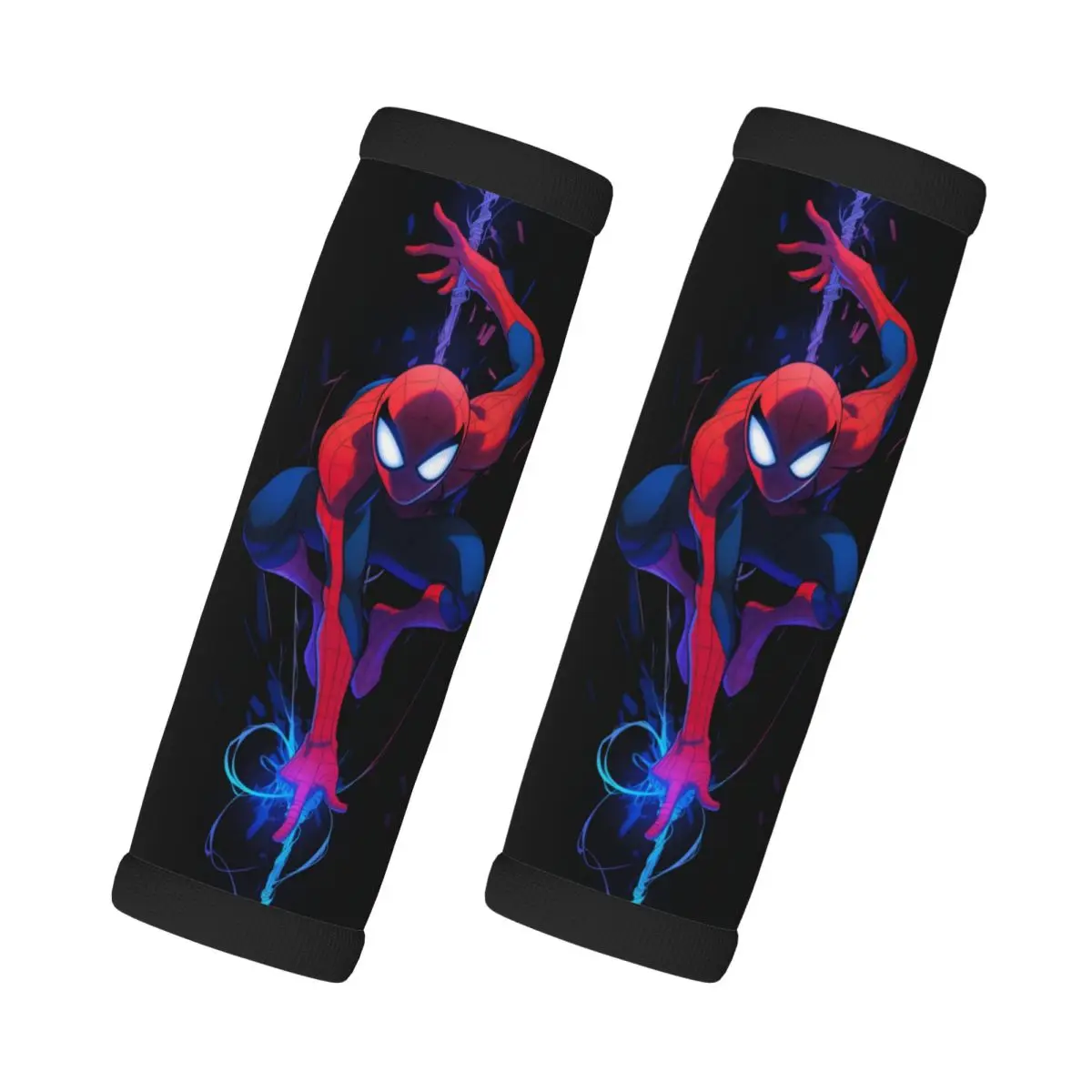 

Custom Spider Man Luggage Handles Wrap Grips 2 Pcs Handle Grip For Travel Bag Luggage Suitcase Airplane Superhero Comfortable