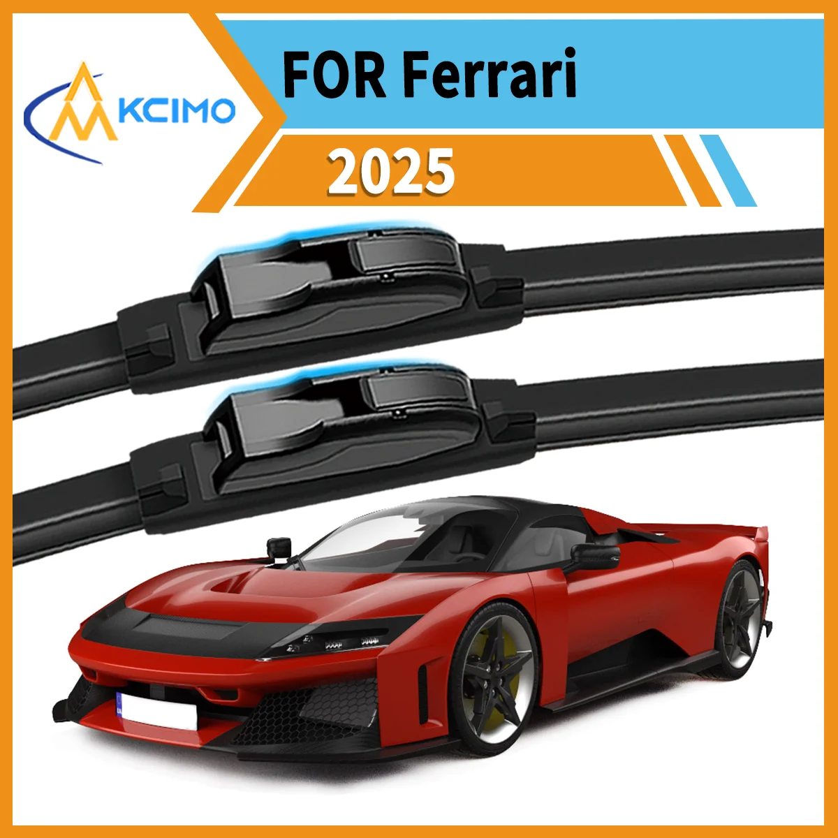 

Essential Safety Duo 2 Front Wiper Blades for Ferrari F80 F250 2025 Year-Round Clear Vision & Quiet Smudge-Free Operation