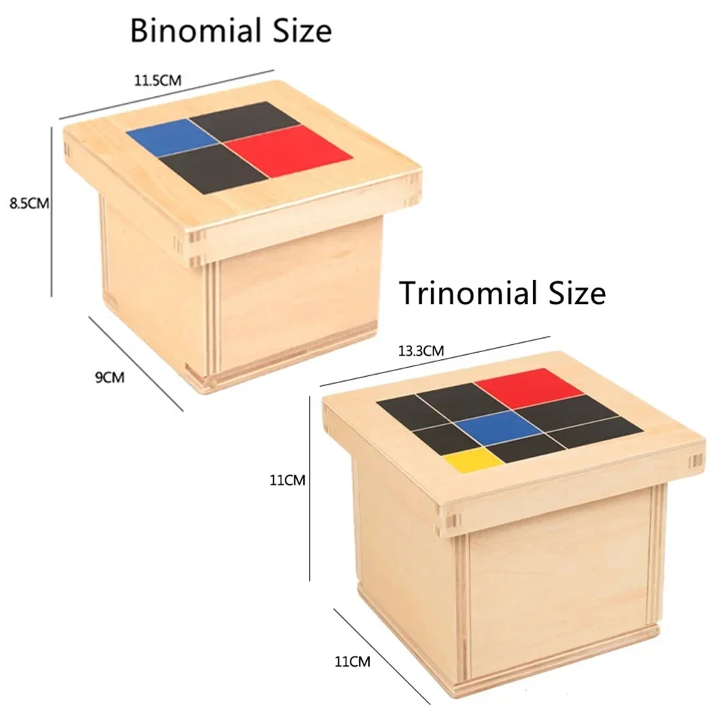 Jouets en Bois Montessori pour Enfants, Jeu Sensoriel, ApprentiCumbria des Maths, Fuchsia, Binomial, Trinomial, 3 Ans et Plus