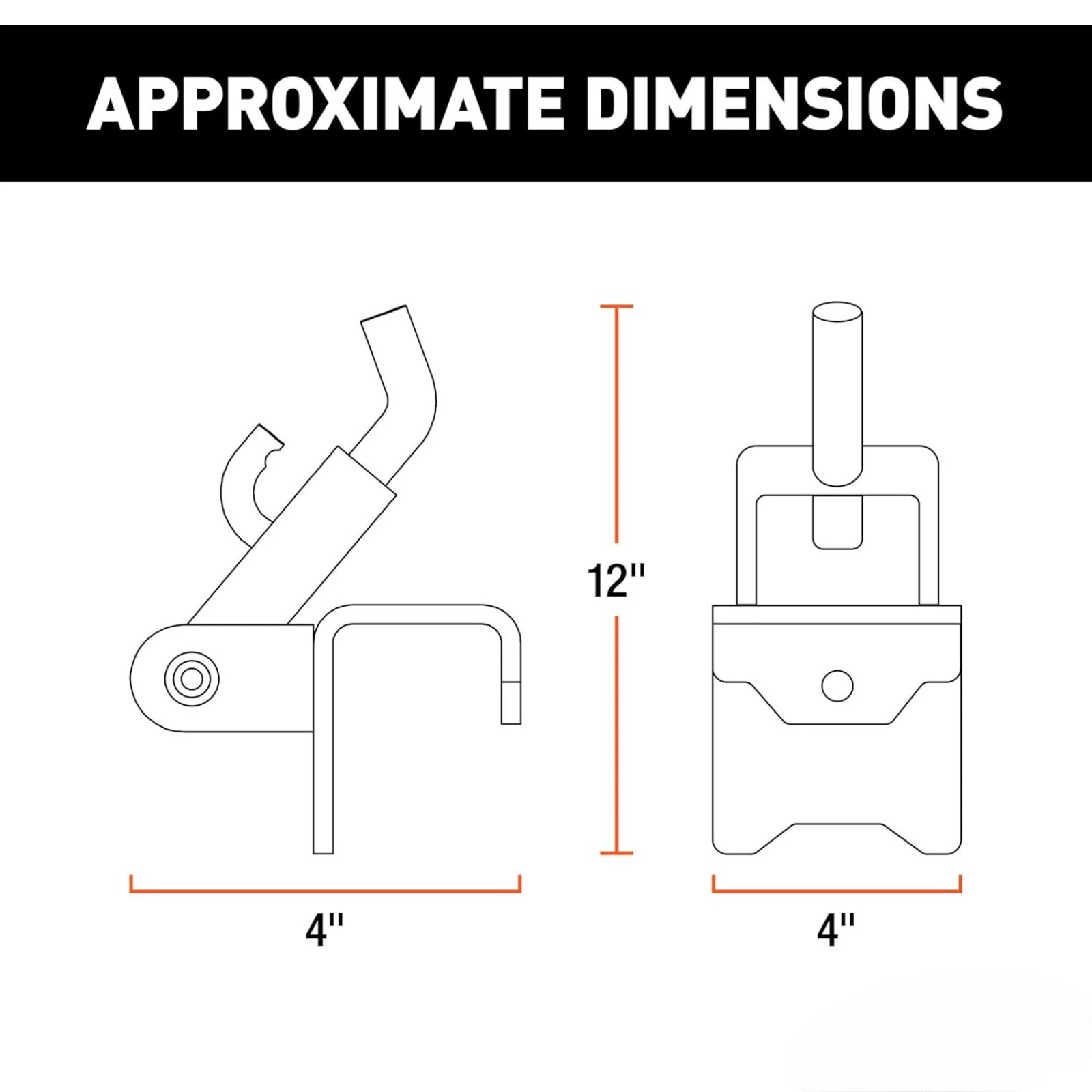 US  17208 Replacement Weight Distribution Hitch Hookup Brackets , Black