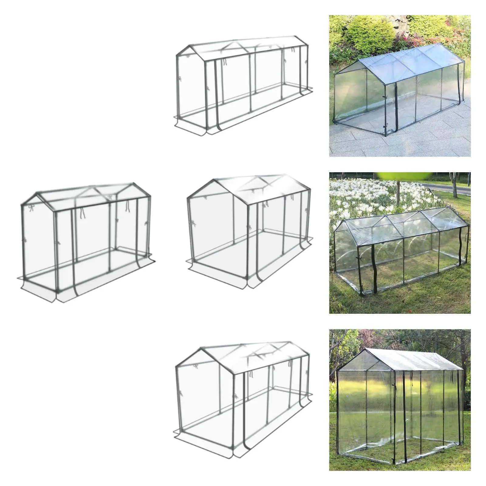 

Mini Greenhouse Simple Installation Clear Tent Portable Green House Kit for