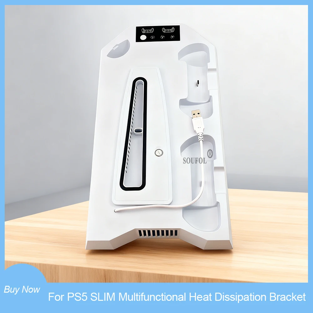 

НОВАЯ 3-режимная вертикальная охлаждающая подставка для PS5 / PS5 Slim - двойной контроллер Быстрое зарядное устройство Многофункциональная док-станция для дискового / цифрового издания