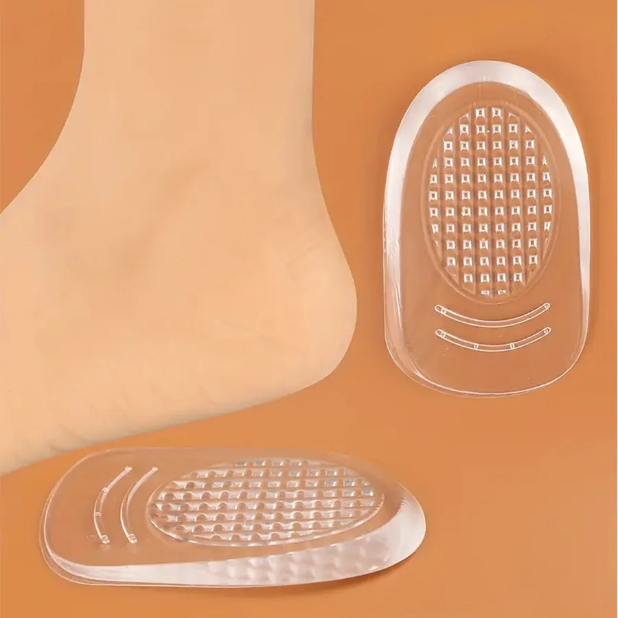 

2 Pairs GEL Heel Pad, Thickened Shock Absorption, Anti Abrasion, With Backing, Men WomenSports Half Size Pads, Foot Care Pad