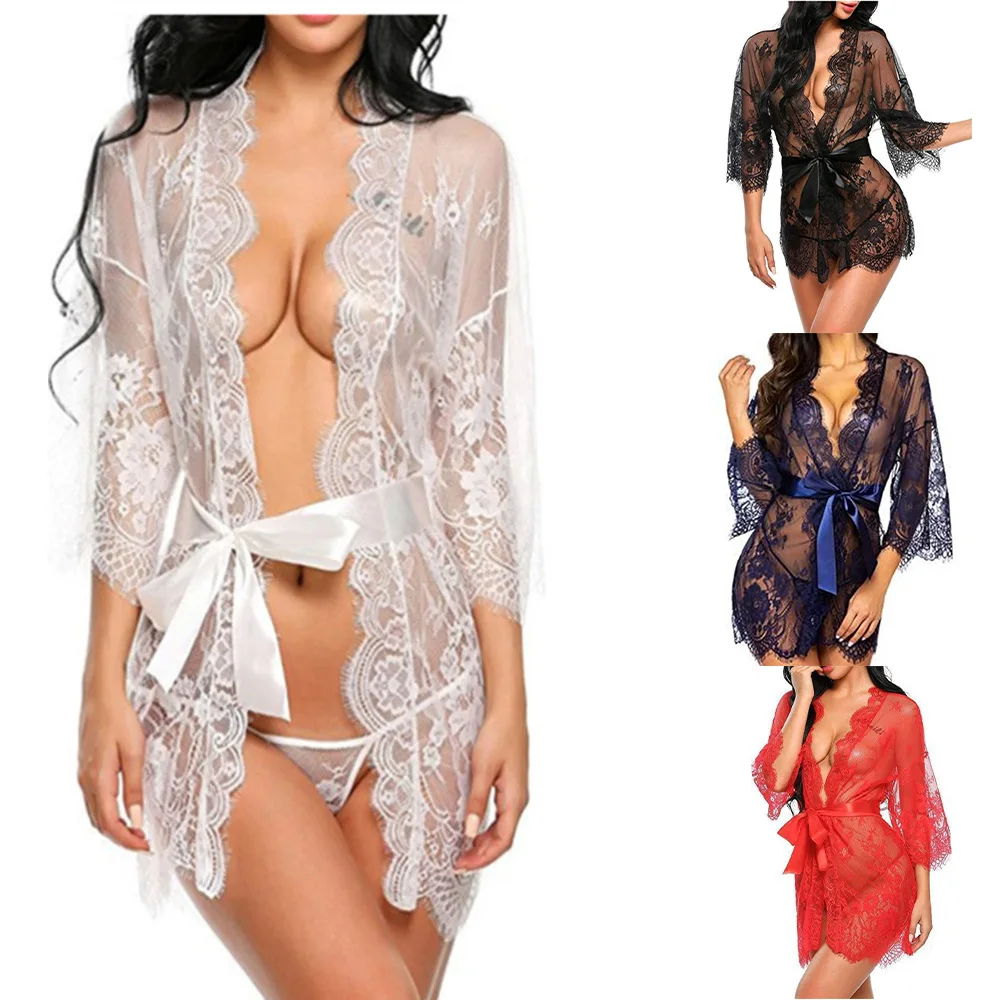 

Women Sexy Pajamas Dress Nightgowns Night Dress Fashionable And Sexy Lace Lingerie Nightgown Dresses