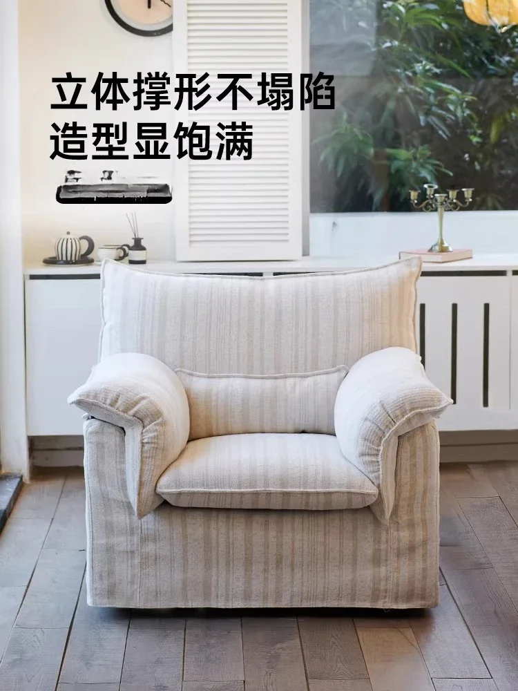High-end living room bedroom removable and washable fabric single sofa chair