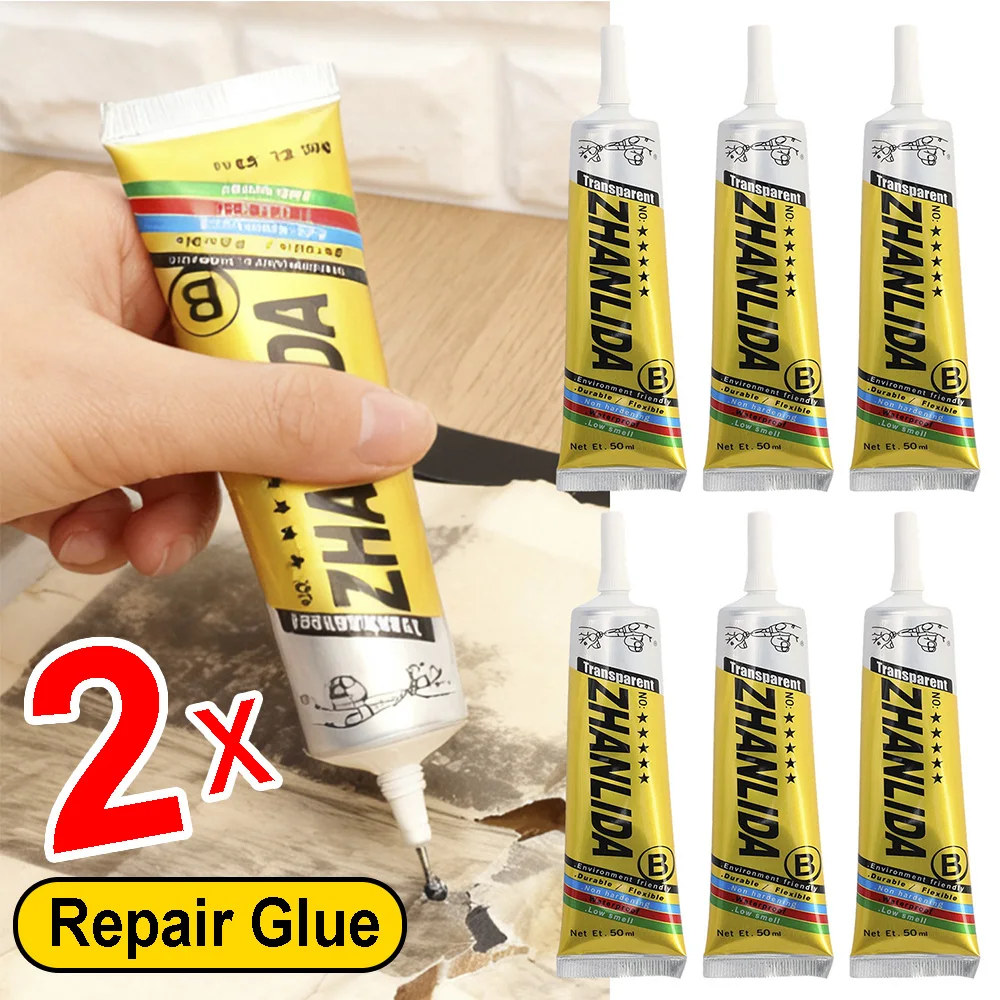 

1-2Pc Repair Glue with Precision Applicator Tip 50ML/15ML Repair Glue for Phone Book Screen Frame Bonding and Battery Back Cover