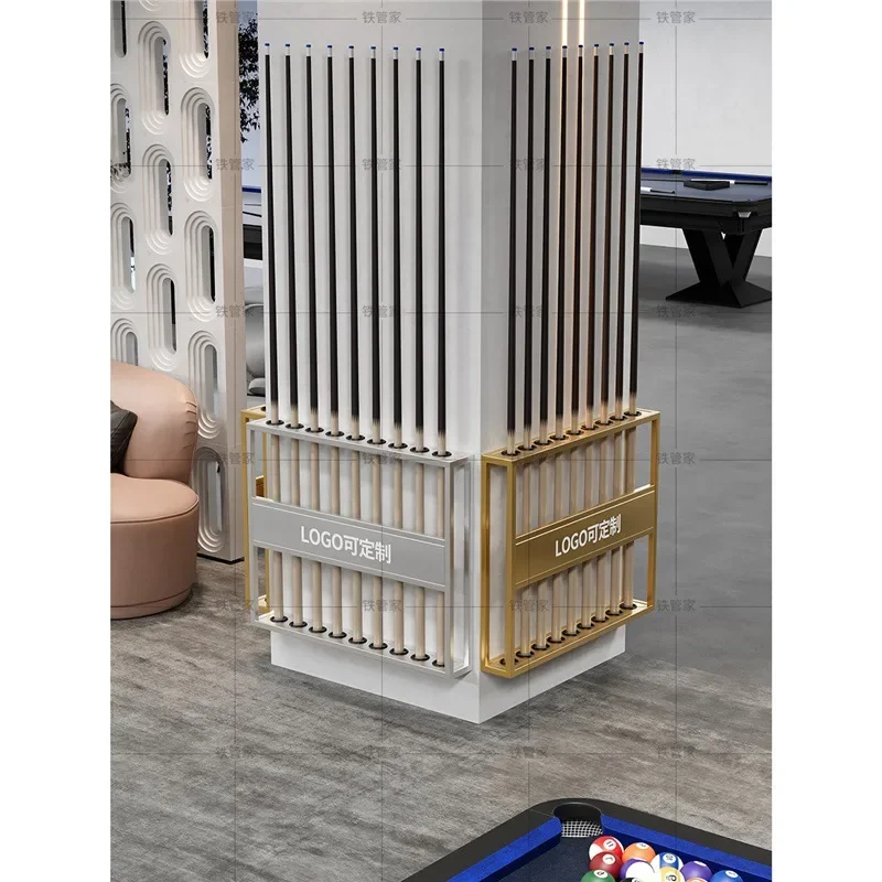 Billiard club placement rack, club wall storage rack, wall-mounted billiard hall room club display rack