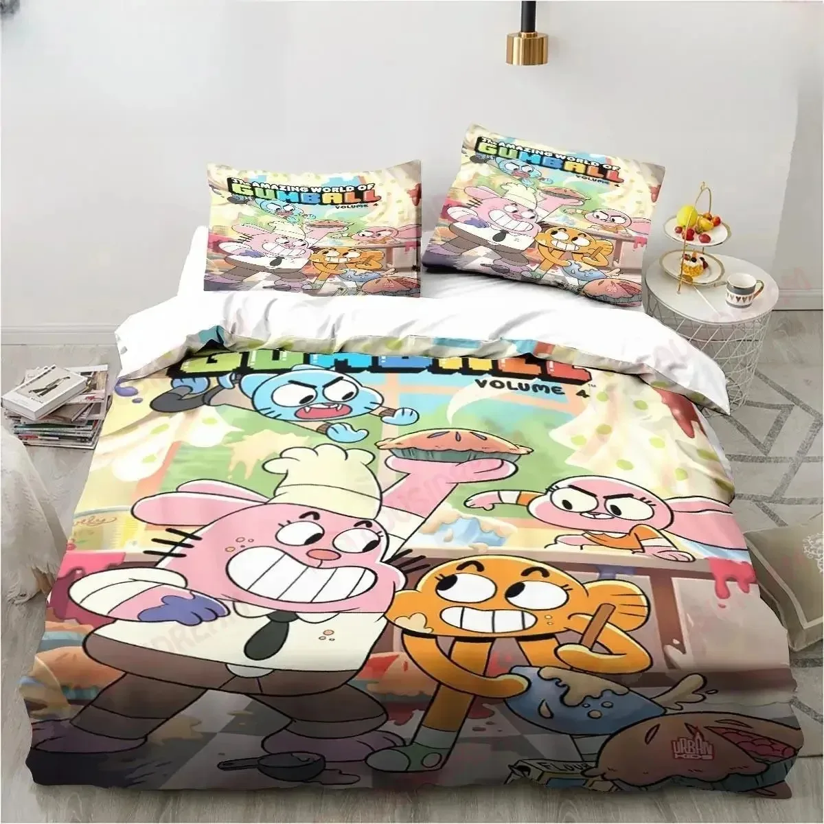 

New Cartoon The Amazing World Gumball Bedding Set Bedroom Soft Modern Bedspreads Comefortable Duvet Cover Quilt Cover Pillowcase