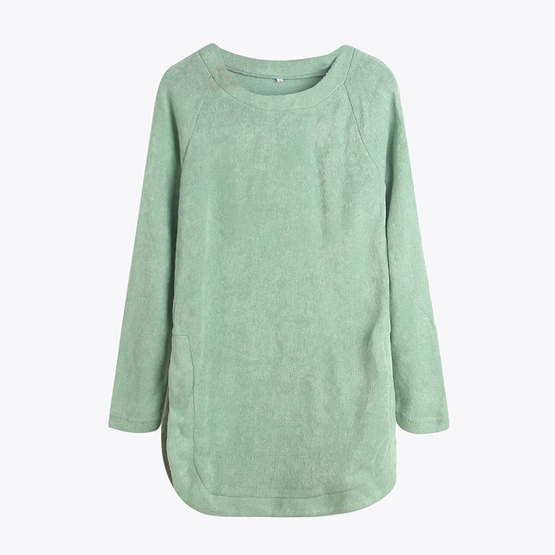 

Slimming Effect Long Sve round Ne Pullover Elastic Knitwear Faionable Versatile Color Autumn New Arrival Women's...