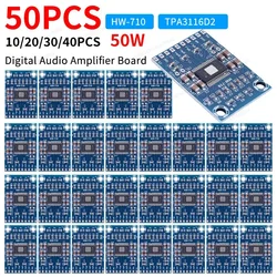 5-50PC HW-710 12-24V 50W*2 TPA3116D2 Mini Digital Audio Amplifier Board Class D Voice Sound Amplifier Module Two Channels Module