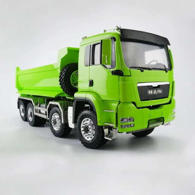 1/14 truck mud head LESU8X8 hydraulic U-bucket dump truck with a new central differential differential lock bridge model