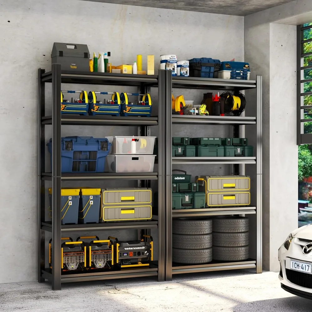 

Metal Shelving, 3020 lbs, 5Tier Garage Storage Shelves, 40''W*18''D*72''H Adjustable Industrial, Shelving Unit