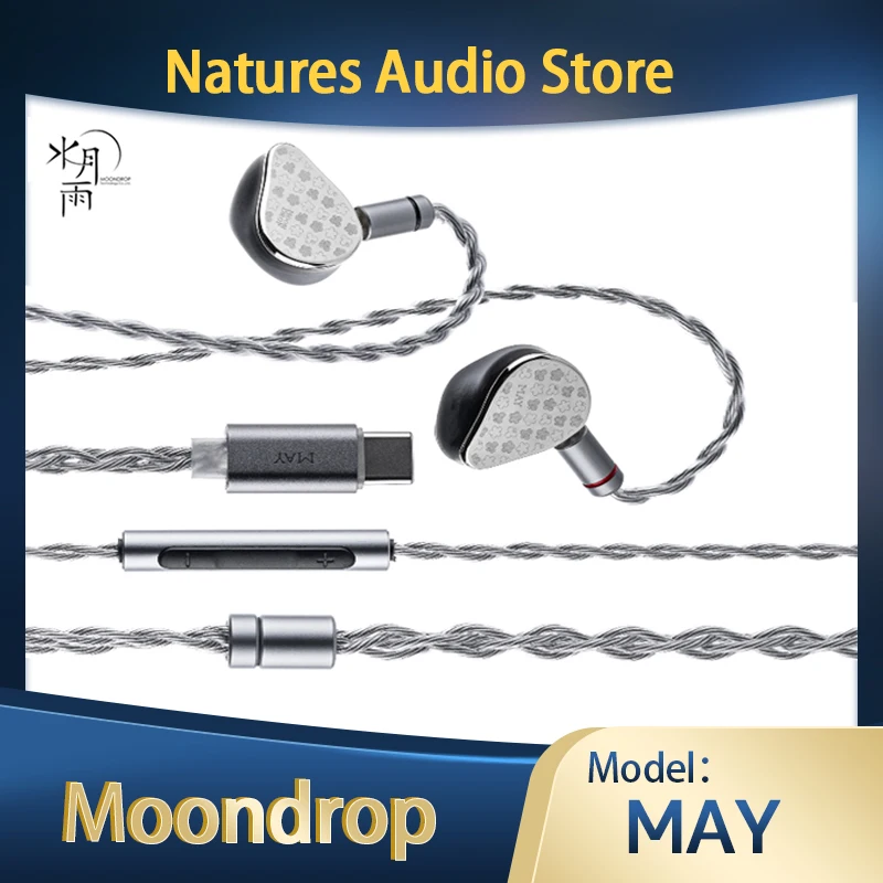 

Moondrop MAY TYPE C In-Ear Earphones DSP IEMs Dynamic Drivers + Flat Panel Hybrid USB-C Earbuds HiFi Balanced Replaceable Cable