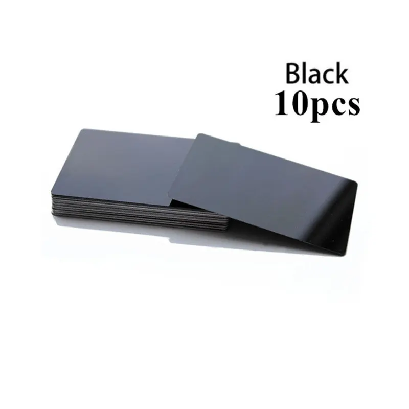 10 Stuks Metalen Kaart Blanks voor Lasergravure 10 Kleuren Aluminium Plaat Graveren Business Blanks DIY Kaarten voor Thuis 86*54*0.2mm