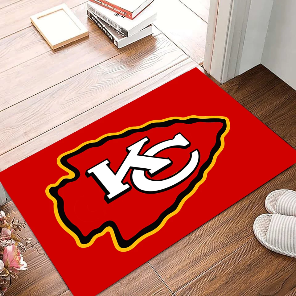 K-KansasCC-CityC-Chiefs rugby match Mat Carpets Bathroom Rug Floor Mats Non-slip Hallway Mat Home Decors