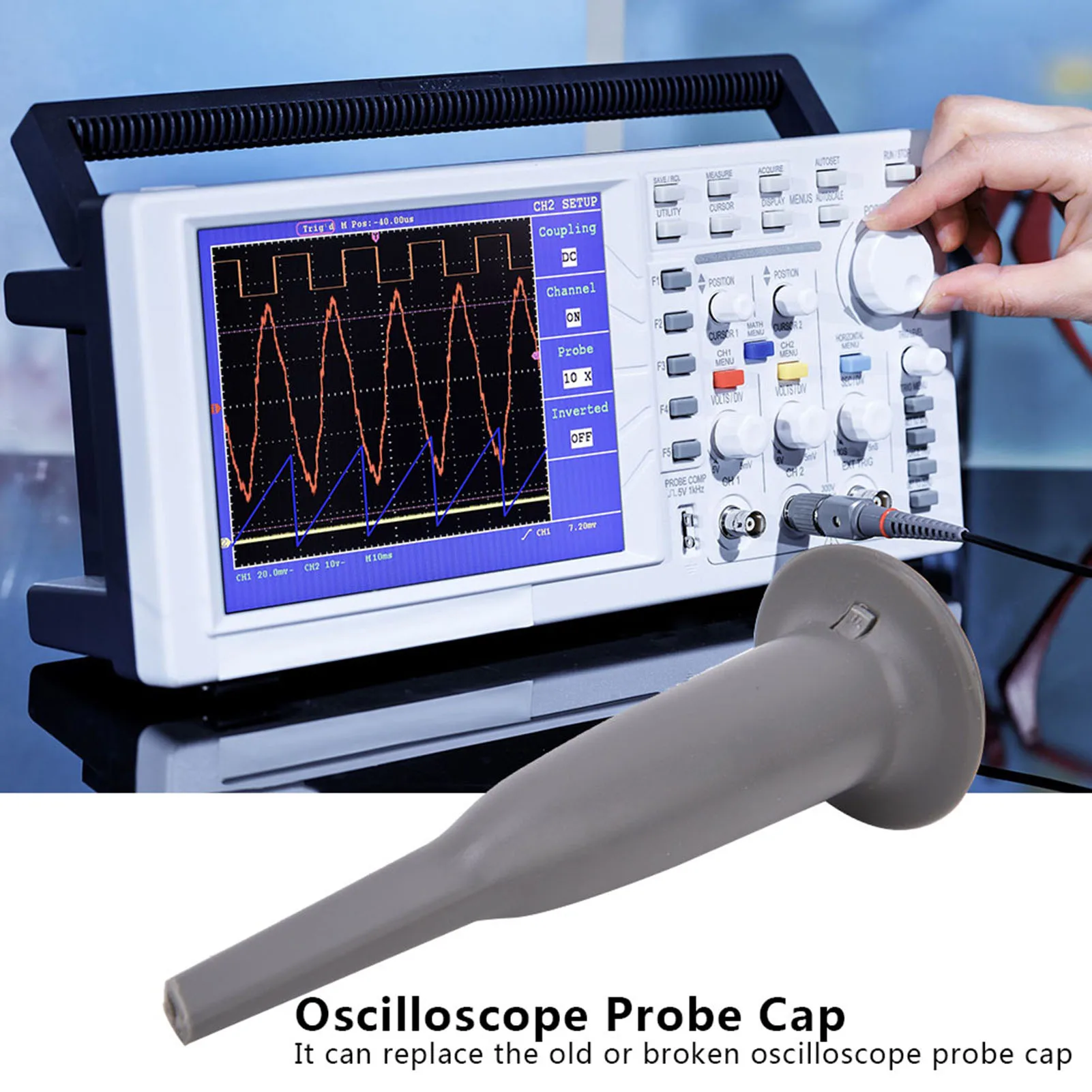 

Крючок для зонда осциллографа, 1 пара крышек для зонда осциллографа, универсальная защитная крышка для зонда с крючком, серая