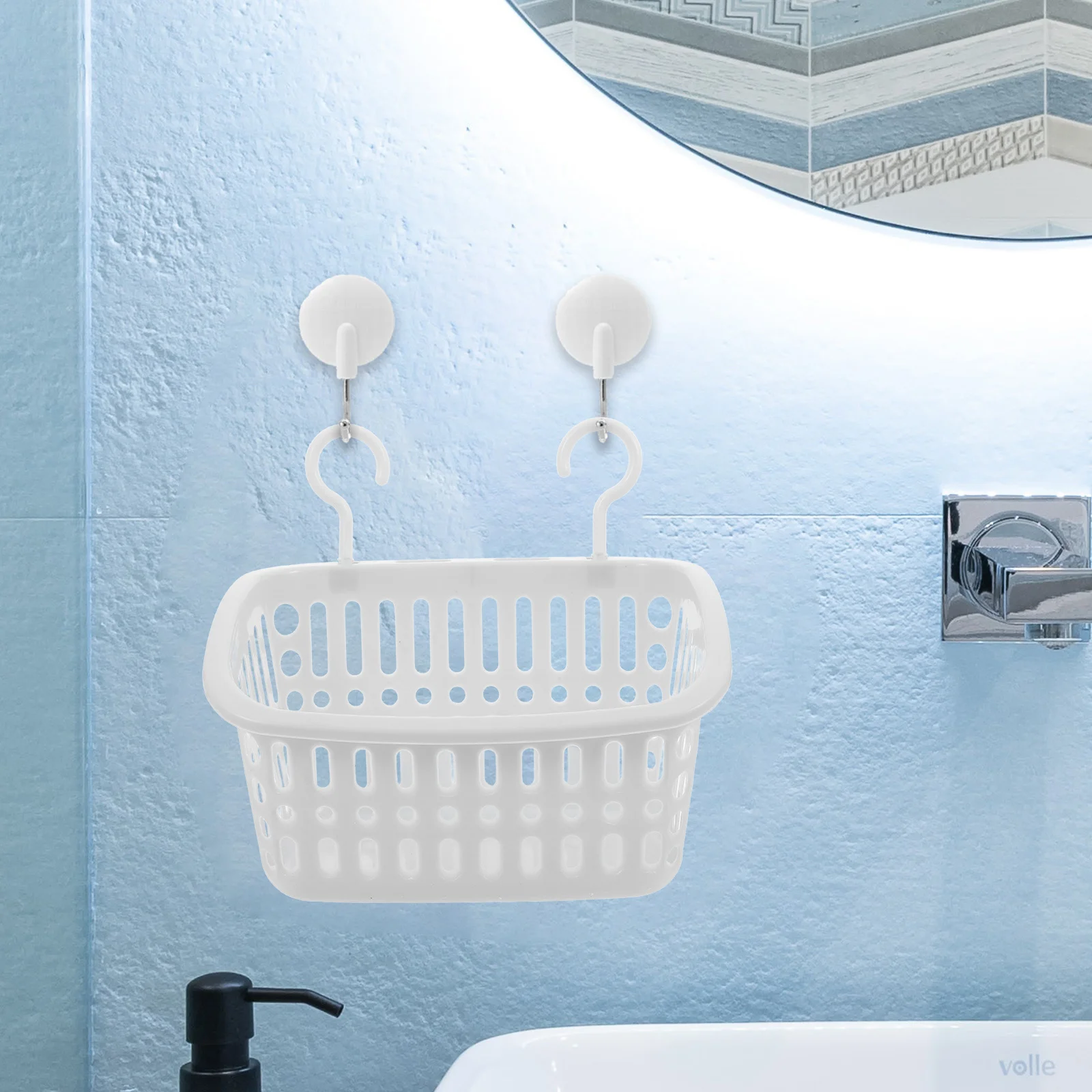 3 قطعة سلة معلقة على الحائط للمطبخ والحمام والشرفة ومنظم تخزين الخضار والفواكه والزنجبيل وحامل البلاستيك فوق الباب أشتات #2