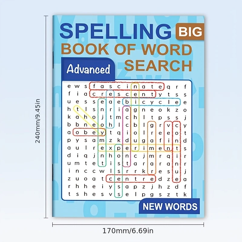 Spelling Game Treasure Hunt Book Word Spelling Book Corresponding Words Circled in Prompt Words 32 Page Children's English Words