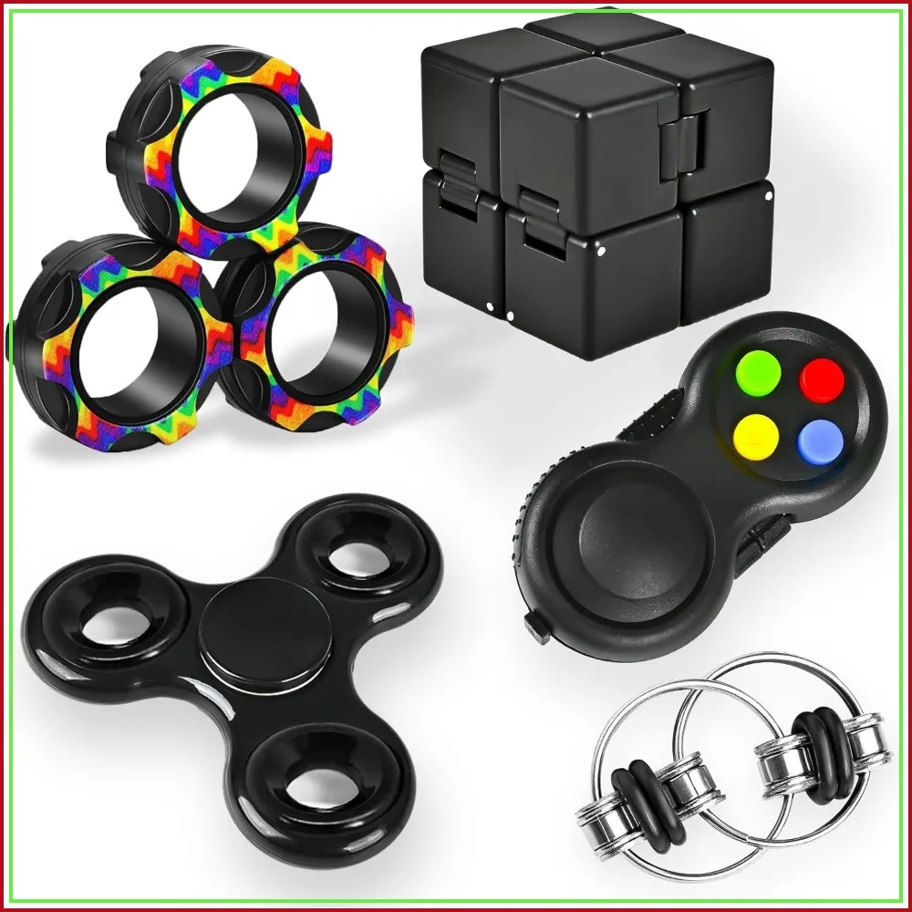 

5PC Fidget Toys Set for Adults Teens Stress Relief Desk Gadget Sensory Autism ADHD Cool Treasure Prize